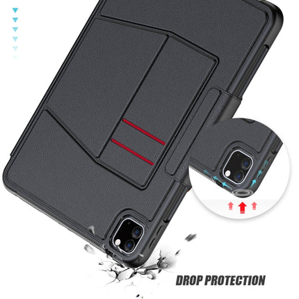 Smart B Magnetische Horizontal Flip Ledertasche mit 7-Gang-Halterung &amp; Kartenfächern &amp; Stiftfach &amp; Schlaf-/Weckfunktion, für iPad Pro 11 2022/2021