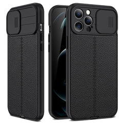 Litchi Texture Sliding Camshield TPU-Schutzhülle, für iPhone 11, für iPhone 11 Pro, für iPhone 11 Pro Max, für iPhone 12 mini, für iPhone 12, für iPhone 12 Pro