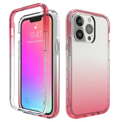 Funda protectora de PC+TPU de dos colores con cambio gradual y alta transparencia a prueba de golpes para iPhone 13 Pro