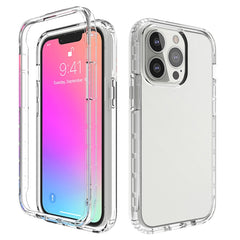 Funda protectora de PC+TPU de dos colores con cambio gradual y alta transparencia a prueba de golpes para iPhone 13 Pro