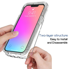 Funda protectora de PC+TPU de dos colores con cambio gradual y alta transparencia a prueba de golpes para iPhone 13 Pro