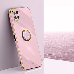 XINLI Straight Edge 6D Electroplate TPU Phone Case with Ring Holder, For Samsung Galaxy A22 4G, For Samsung Galaxy A52 5G, For Samsung Galaxy A72 5G