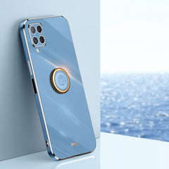 XINLI Straight Edge 6D Electroplate TPU Phone Case with Ring Holder, For Samsung Galaxy A22 4G, For Samsung Galaxy A52 5G, For Samsung Galaxy A72 5G