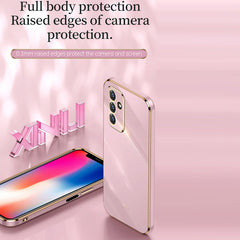 XINLI Straight Edge 6D Electroplate TPU Phone Case, For Samsung Galaxy A82 5G