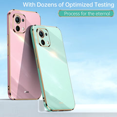 XINLI Straight Edge 6D Electroplate TPU Phone Case, For Xiaomi Mi 11, For Xiaomi Mi 11 Ultra, For Xiaomi Mi 11 Lite