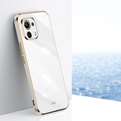 XINLI Straight Edge 6D Electroplate TPU Phone Case, For Xiaomi Mi 11, For Xiaomi Mi 11 Ultra, For Xiaomi Mi 11 Lite