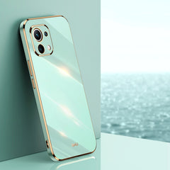 XINLI Straight Edge 6D Electroplate TPU Phone Case, For Xiaomi Mi 11, For Xiaomi Mi 11 Ultra, For Xiaomi Mi 11 Lite