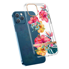 High Translucent Electroplating Flower Pattern TPU + PC Shockproof Case, For iPhone 12 mini, For iPhone 12 / 12 Pro, For iPhone 12 Pro Max, For iPhone 11