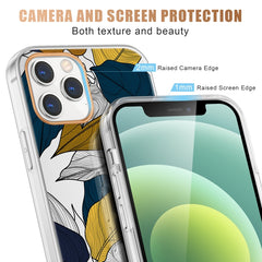 Estuche a prueba de golpes de TPU + PC con patrón de flores galvanizadas de alta translúcida, para iPhone 12 mini, para iPhone 12/12 Pro, para iPhone 12 Pro Max, para iPhone 11