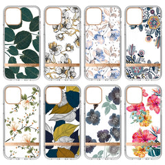Estuche a prueba de golpes de TPU + PC con patrón de flores galvanizadas de alta translúcida, para iPhone 12 mini, para iPhone 12/12 Pro, para iPhone 12 Pro Max, para iPhone 11