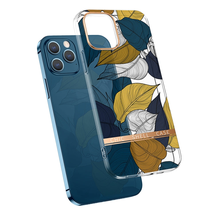 High Translucent Electroplating Flower Pattern TPU + PC Shockproof Case, For iPhone 11, For iPhone 11 Pro, For iPhone 12 Pro Max