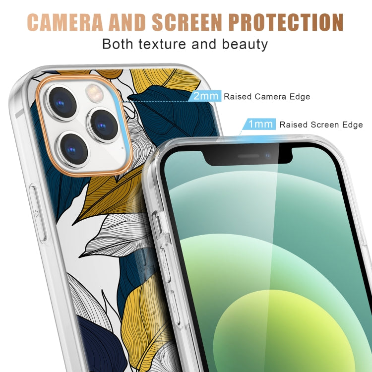 High Translucent Electroplating Flower Pattern TPU + PC Shockproof Case, For iPhone 11 Pro Max