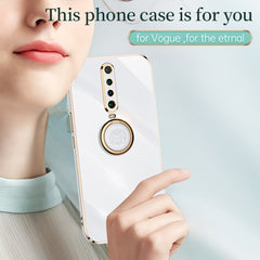 XINLI Straight Edge 6D Electroplate TPU Phone Case with Ring Holder, For Xiaomi Redmi K30, For Xiaomi Redmi K30 Pro, For Xiaomi Redmi K40