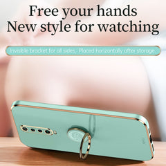 XINLI Straight Edge 6D Electroplate TPU Phone Case with Ring Holder, For Xiaomi Redmi K30, For Xiaomi Redmi K30 Pro, For Xiaomi Redmi K40