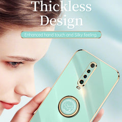 XINLI Straight Edge 6D Electroplate TPU Phone Case with Ring Holder, For Xiaomi Redmi K30, For Xiaomi Redmi K30 Pro, For Xiaomi Redmi K40