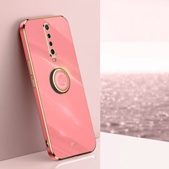 XINLI Straight Edge 6D Electroplate TPU Phone Case with Ring Holder, For Xiaomi Redmi K30, For Xiaomi Redmi K30 Pro, For Xiaomi Redmi K40