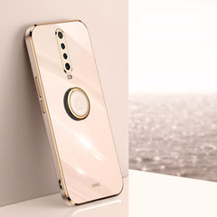 XINLI Straight Edge 6D Electroplate TPU Phone Case with Ring Holder, For Xiaomi Redmi K30, For Xiaomi Redmi K30 Pro, For Xiaomi Redmi K40