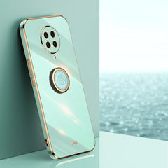 XINLI Straight Edge 6D Electroplate TPU Phone Case with Ring Holder, For Xiaomi Redmi K30, For Xiaomi Redmi K30 Pro, For Xiaomi Redmi K40