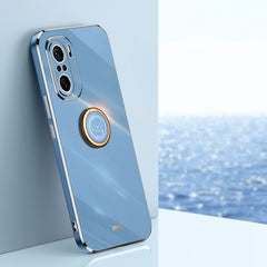 XINLI Straight Edge 6D Electroplate TPU Phone Case with Ring Holder, For Xiaomi Redmi K30, For Xiaomi Redmi K30 Pro, For Xiaomi Redmi K40