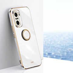 XINLI Straight Edge 6D Electroplate TPU Phone Case with Ring Holder, For Xiaomi Redmi K30, For Xiaomi Redmi K30 Pro, For Xiaomi Redmi K40