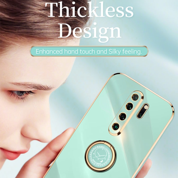 XINLI Straight Edge 6D Electroplate TPU Phone Case with Ring Holder, For Xiaomi Redmi Note 8 Pro, For Xiaomi Redmi Note 9 4G, For Xiaomi Redmi Note 9 5G