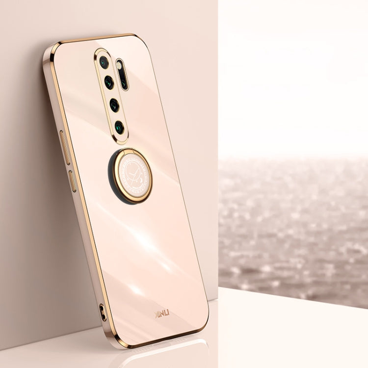 XINLI Straight Edge 6D Electroplate TPU Phone Case with Ring Holder, For Xiaomi Redmi Note 8 Pro, For Xiaomi Redmi Note 9 4G, For Xiaomi Redmi Note 9 5G
