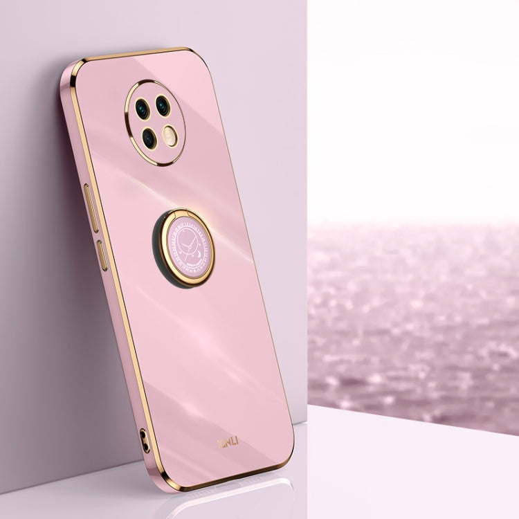 XINLI Straight Edge 6D Electroplate TPU Phone Case with Ring Holder, For Xiaomi Redmi Note 8 Pro, For Xiaomi Redmi Note 9 4G, For Xiaomi Redmi Note 9 5G