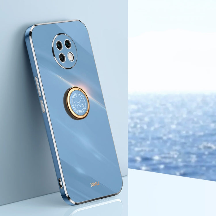 XINLI Straight Edge 6D Electroplate TPU Phone Case with Ring Holder, For Xiaomi Redmi Note 8 Pro, For Xiaomi Redmi Note 9 4G, For Xiaomi Redmi Note 9 5G