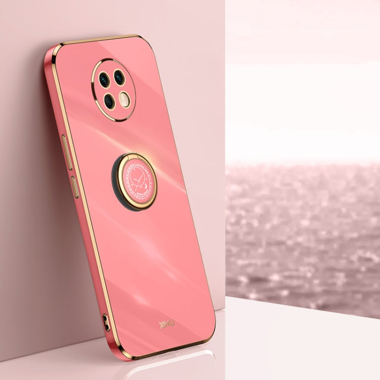 XINLI Straight Edge 6D Electroplate TPU Phone Case with Ring Holder, For Xiaomi Redmi Note 8 Pro, For Xiaomi Redmi Note 9 4G, For Xiaomi Redmi Note 9 5G