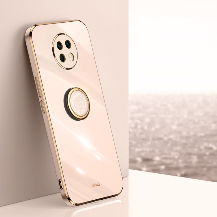 XINLI Straight Edge 6D Electroplate TPU Phone Case with Ring Holder, For Xiaomi Redmi Note 8 Pro, For Xiaomi Redmi Note 9 4G, For Xiaomi Redmi Note 9 5G