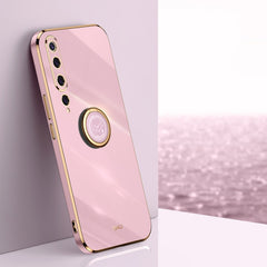 XINLI Straight Edge 6D Electroplate TPU Phone Case with Ring Holder, For Xiaomi Mi 10 5G, For Xiaomi Mi 10S, For Xiaomi Mi 10T Lite 5G
