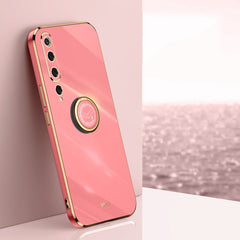 XINLI Straight Edge 6D Electroplate TPU Phone Case with Ring Holder, For Xiaomi Mi 10 5G, For Xiaomi Mi 10S, For Xiaomi Mi 10T Lite 5G