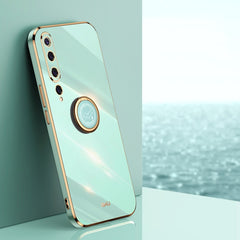 XINLI Straight Edge 6D Electroplate TPU Phone Case with Ring Holder, For Xiaomi Mi 10 5G, For Xiaomi Mi 10S, For Xiaomi Mi 10T Lite 5G