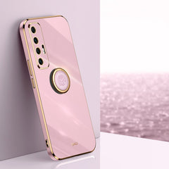 XINLI Straight Edge 6D Electroplate TPU Phone Case with Ring Holder, For Xiaomi Mi 10 5G, For Xiaomi Mi 10S, For Xiaomi Mi 10T Lite 5G