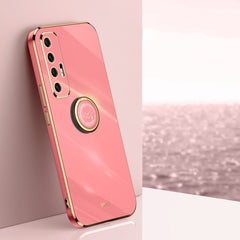 XINLI Straight Edge 6D Electroplate TPU Phone Case with Ring Holder, For Xiaomi Mi 10 5G, For Xiaomi Mi 10S, For Xiaomi Mi 10T Lite 5G