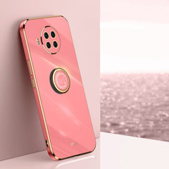 XINLI Straight Edge 6D Electroplate TPU Phone Case with Ring Holder, For Xiaomi Mi 10 5G, For Xiaomi Mi 10S, For Xiaomi Mi 10T Lite 5G