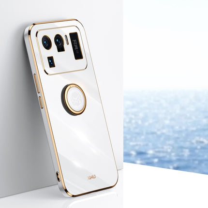 XINLI Straight Edge 6D Electroplate TPU Phone Case with Ring Holder, For Xiaomi Mi 11 Ultra, For Xiaomi Mi 11 Lite, For Xiaomi Redmi K30 Pro