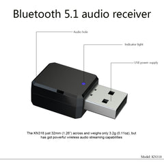 Adaptador de audio USB Bluetooth 5.1 KN318, KN318