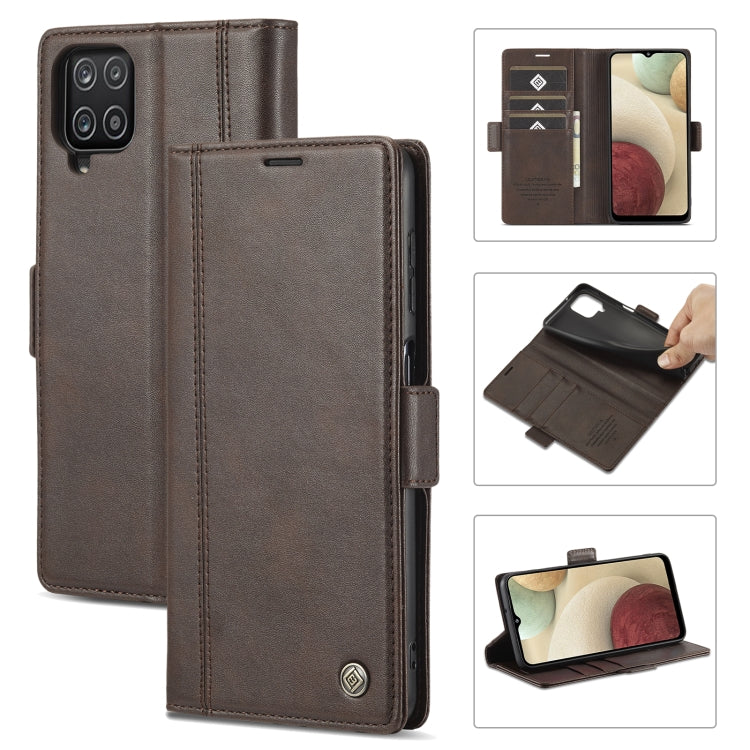 LC.IMEEKE Magnetic Buckle PU + TPU Horizontal Flip Leather Case with Holder & Card Slots & Wallet, For Samsung Galaxy A02s, For Samsung Galaxy A12, For Samsung Galaxy A22 4G, For Samsung Galaxy A22 5G
