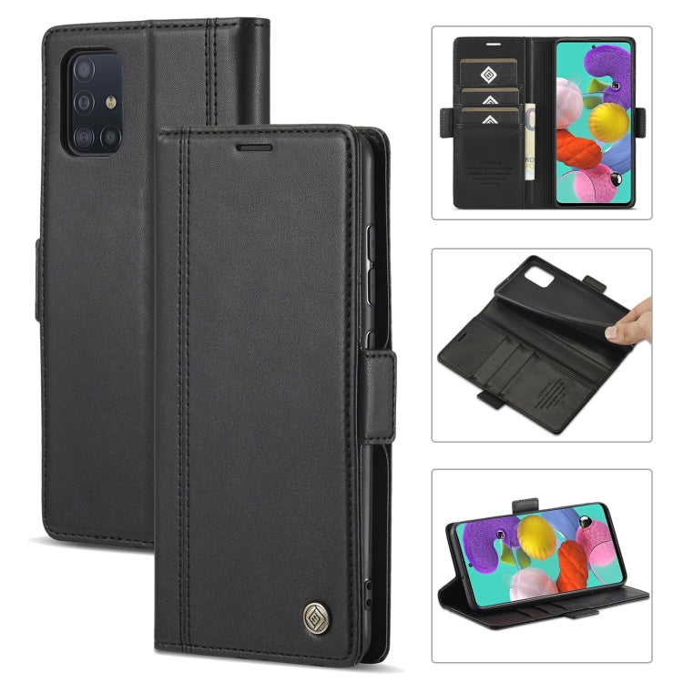 LC.IMEEKE Magnetic Buckle PU + TPU Horizontal Flip Leather Case with Holder & Card Slots & Wallet, For Samsung Galaxy A32 5G, For Samsung Galaxy A51 / M40s, For Samsung Galaxy A71 / M70s, For Samsung Galaxy A52 5G / 4G