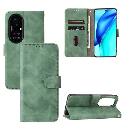 Solid Color Skin Feel Magnetic Buckle Horizontal Flip Calf Texture PU Leather Case with Holder & Card Slots & Wallet, For Huawei P50, For Huawei P50 Pro