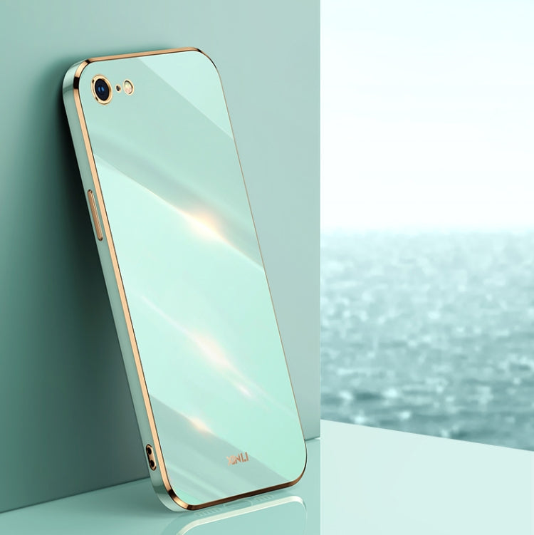 XINLI Straight Edge 6D Galvanisierte TPU-Telefonhülle, Für iPhone 6 / 6s, Für iPhone 6 Plus / 6s Plus, Für iPhone 8 Plus / 7 Plus, Für iPhone SE 2022 / SE 2020 / 8 / 7