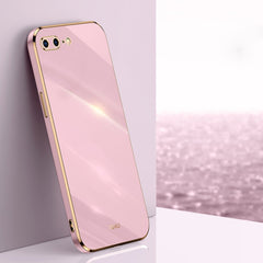 XINLI Straight Edge 6D Electroplate TPU Phone Case, For iPhone 6 / 6s, For iPhone 6 Plus / 6s Plus, For iPhone 8 Plus / 7 Plus, For iPhone SE 2022 / SE 2020 / 8 / 7