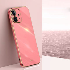 XINLI Straight Edge 6D Electroplate TPU Phone Case, For iPhone 11, For iPhone 11 Pro, For iPhone 11 Pro Max, For iPhone 12