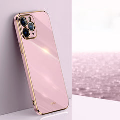 XINLI Straight Edge 6D Electroplate TPU Phone Case, For iPhone 11, For iPhone 11 Pro, For iPhone 11 Pro Max, For iPhone 12