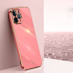 XINLI Straight Edge 6D Electroplate TPU Phone Case, For iPhone 11, For iPhone 11 Pro, For iPhone 11 Pro Max, For iPhone 12