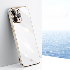 XINLI Straight Edge 6D Electroplate TPU Phone Case, For iPhone 11, For iPhone 11 Pro, For iPhone 11 Pro Max, For iPhone 12