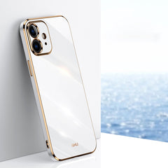 XINLI Straight Edge 6D Galvanisierte TPU-Telefonhülle, Für iPhone 12 Mini, Für iPhone 12 Pro, Für iPhone 12 Pro Max, Für iPhone X