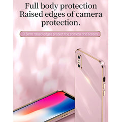 XINLI Straight Edge 6D Electroplate TPU Phone Case, For iPhone XS Max, For iPhone 8 Plus / 7 Plus, For iPhone 12 Pro
