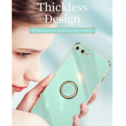XINLI Straight Edge 6D Galvanisierte TPU-Telefonhülle mit Ringhalter, für iPhone 6 / 6s, für iPhone 6 Plus / 6s Plus, für iPhone 8 Plus / 7 Plus, für iPhone SE 2022 / SE 2020/8/7